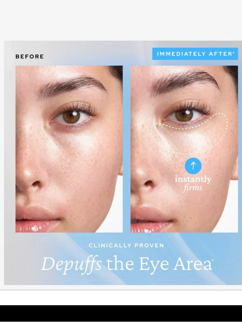 Belif Aqua Bomb Depuffing Eye Gel with Caffeine + Hyaluronic Acid depuff & more